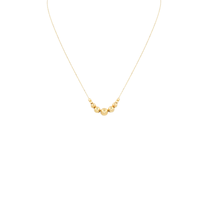 Collar 9 Bolitas Oro 18K