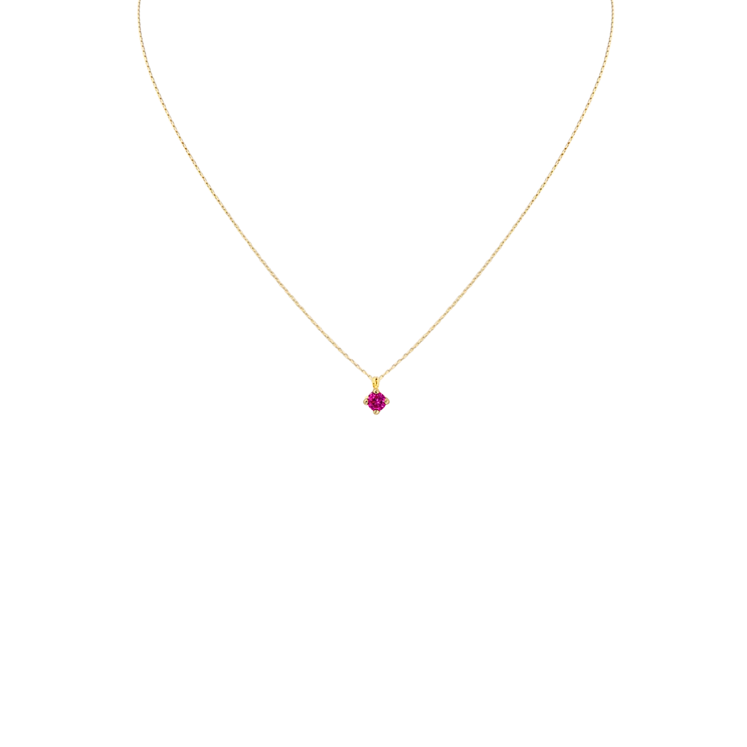 Collar Punto De Luz 18k