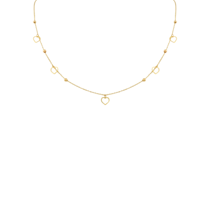 Collar Corazones Oro 18K
