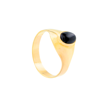 Anillo Sello Onix Oro 18K