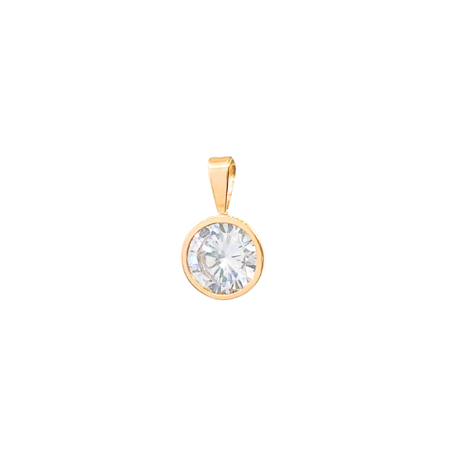 Colgante Punto de Luz 8mm c/valier 18K