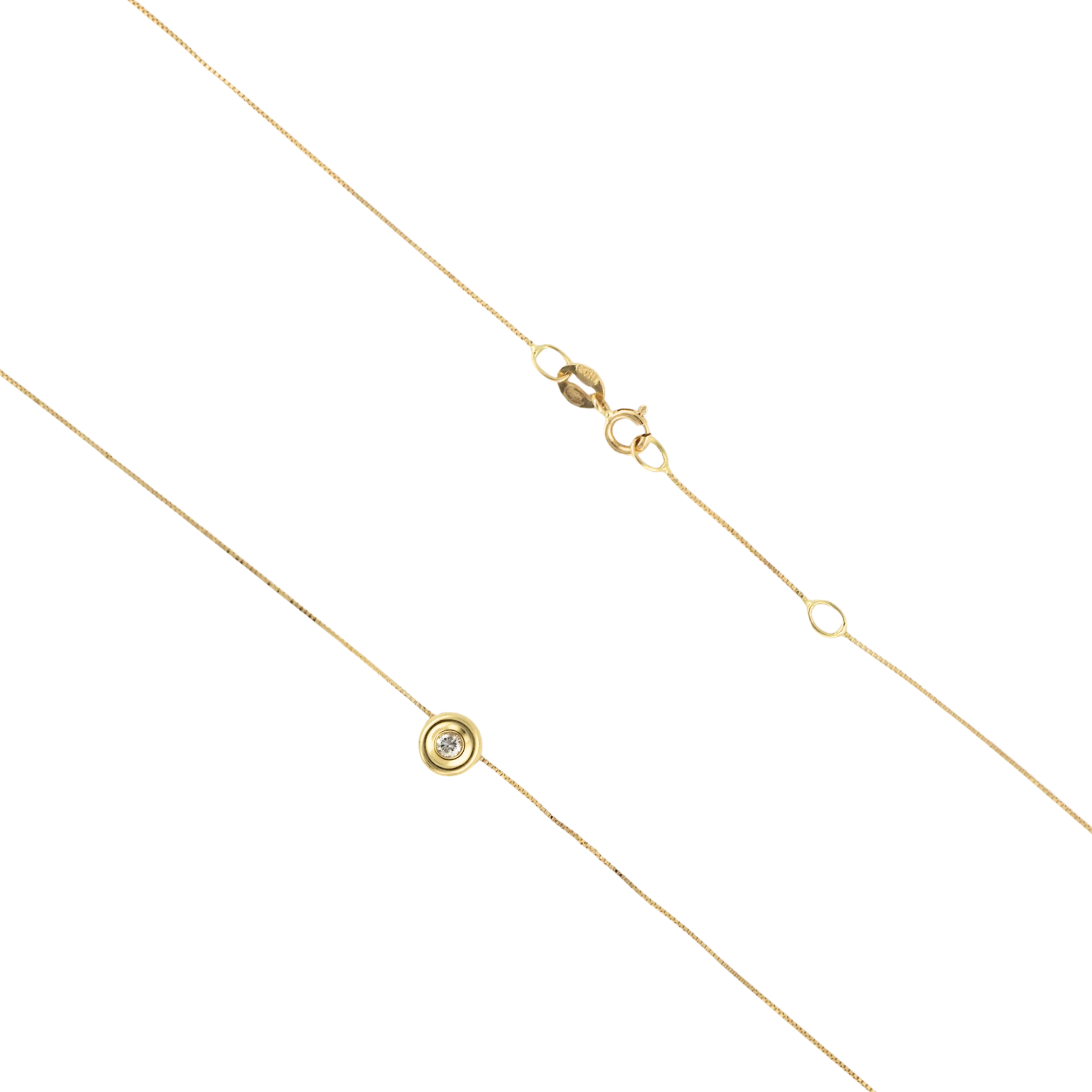 Collar Punto De Luz con Brillante Oro 18K - Imagen 2