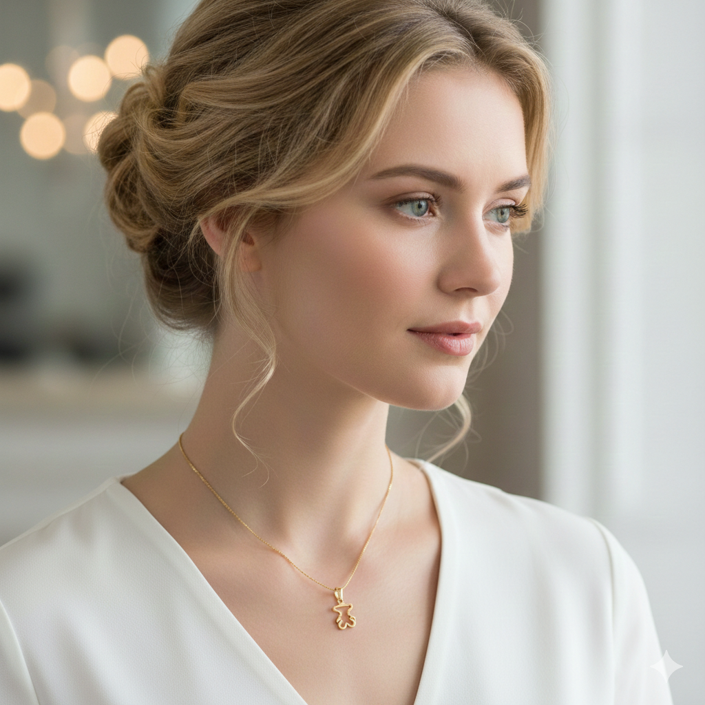 Colgante Estilo Oso Oro18K - Imagen 2