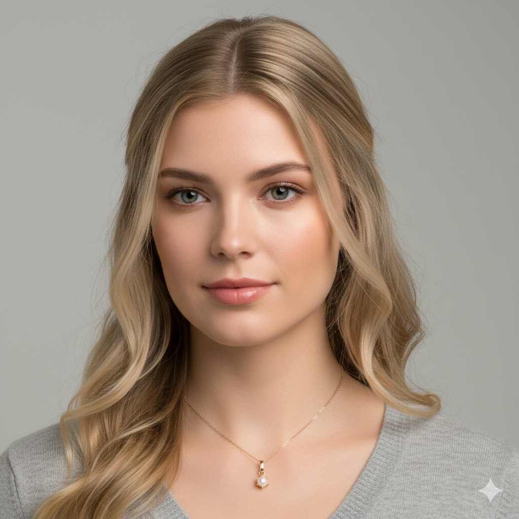 Colgante Pistilo 5mm Oro18K - Imagen 2