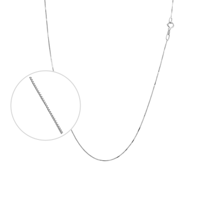 Cadena Veneciana 45cm Oro Blanco