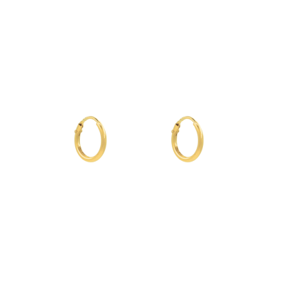 Argollas Lisas 12mm Oro 18K