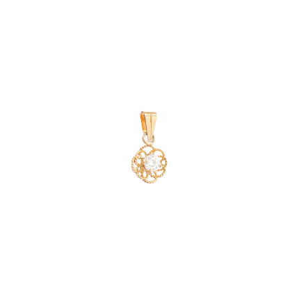 Colgante Flor Circón 18K