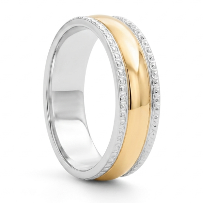 Anillo Compromiso N°3 Plata Con Lamina de Oro 18k