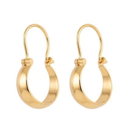 Argolla Bote Gruesa 10mm Oro 18K