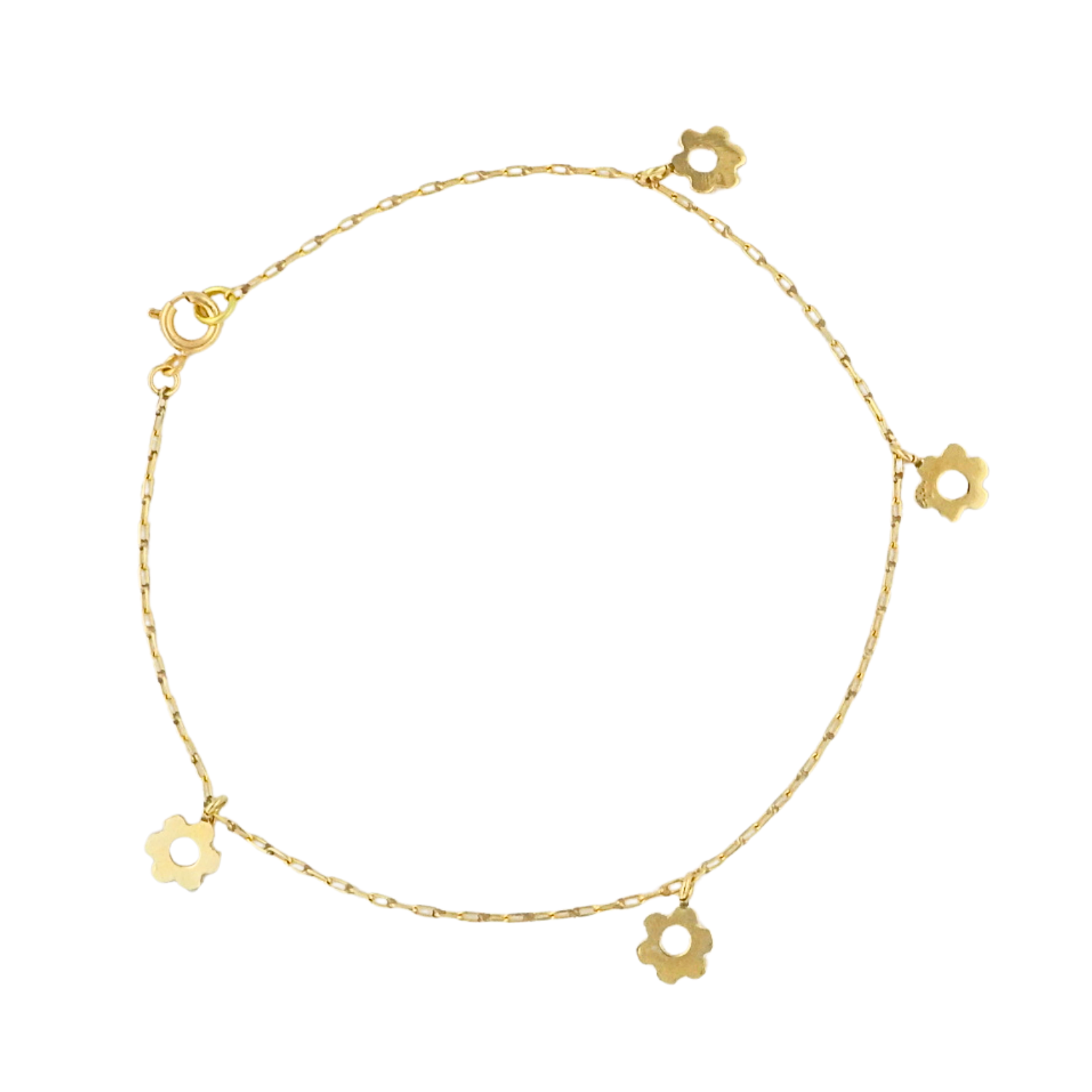 Pulsera Flores 19cm Oro 18K