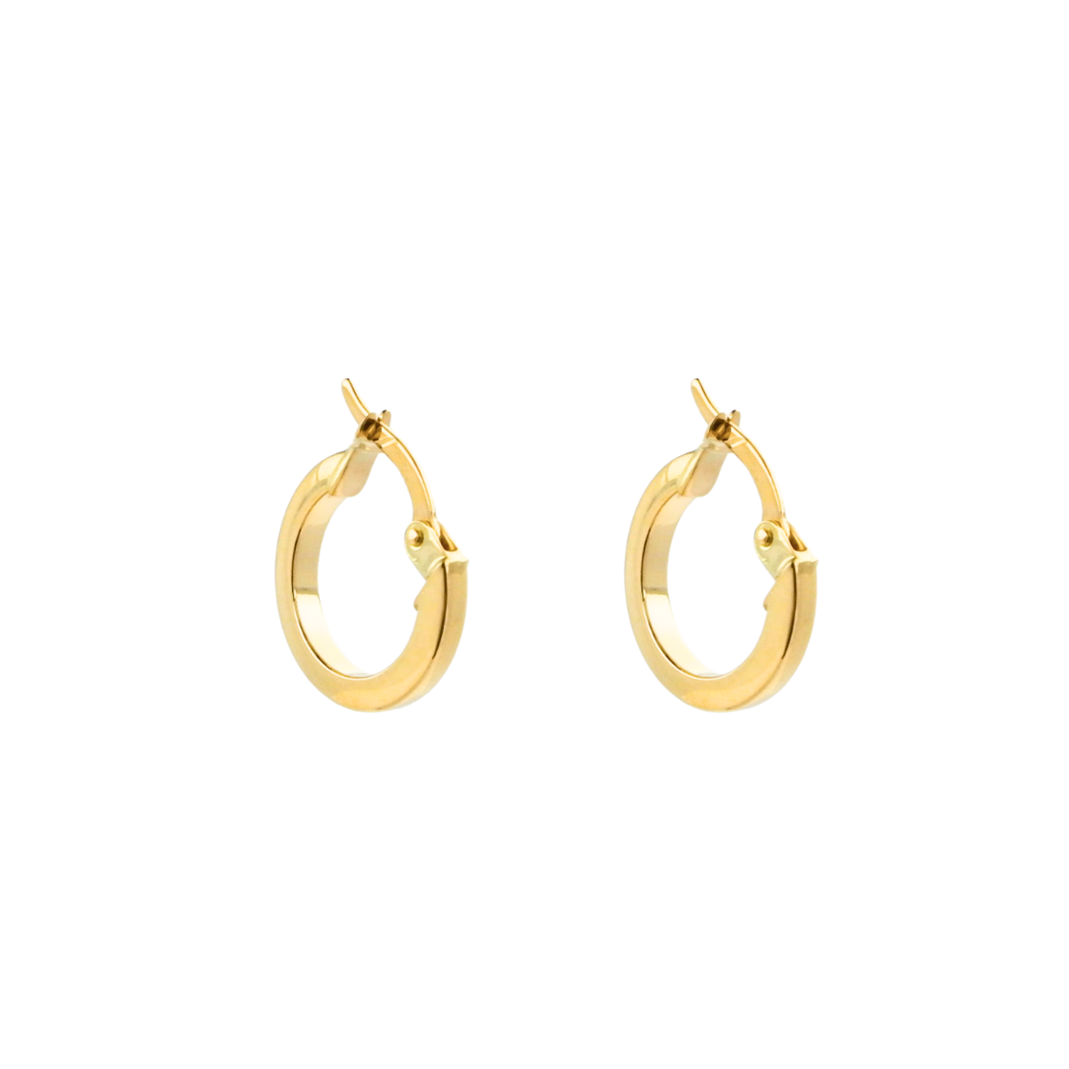 Argollas Tubo 14mm Oro 18K