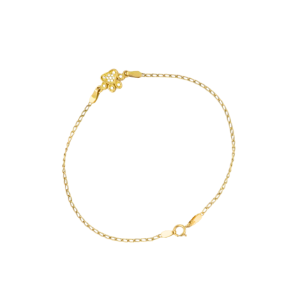 Pulsera Huella Mascota 20cm Oro 18K