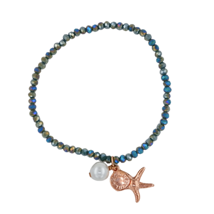 Pulsera Verde Estrella de Mar Rosado