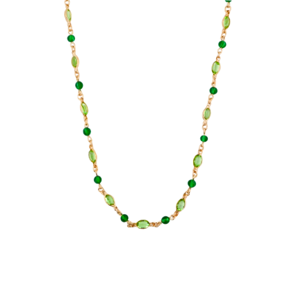 Collar Piedra Esmeralda 40cm + alargue
