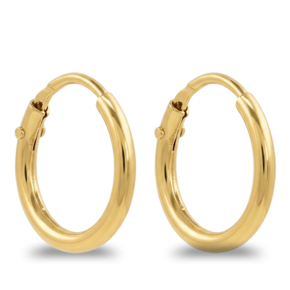 Argollas Lisas 9mm Oro 18K