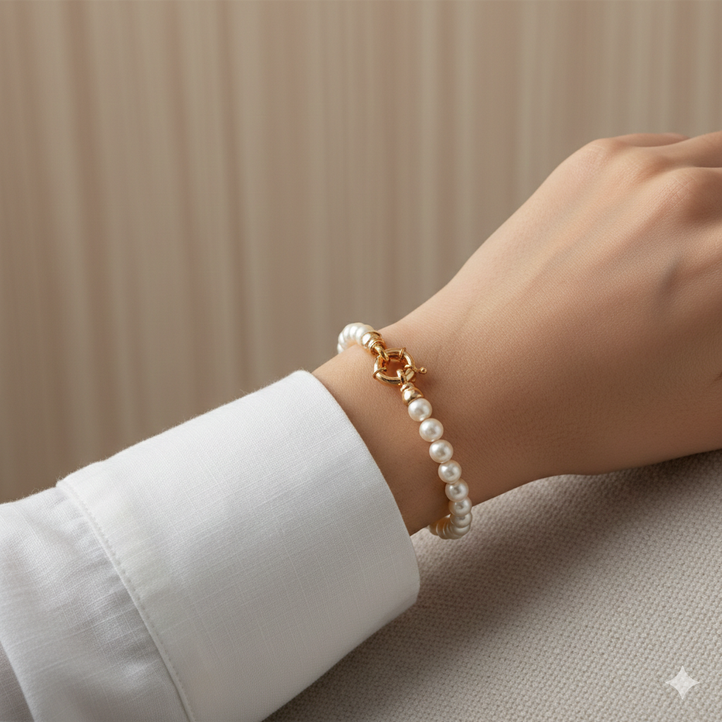 Pulsera Perla Mallorca 19cm - Imagen 2