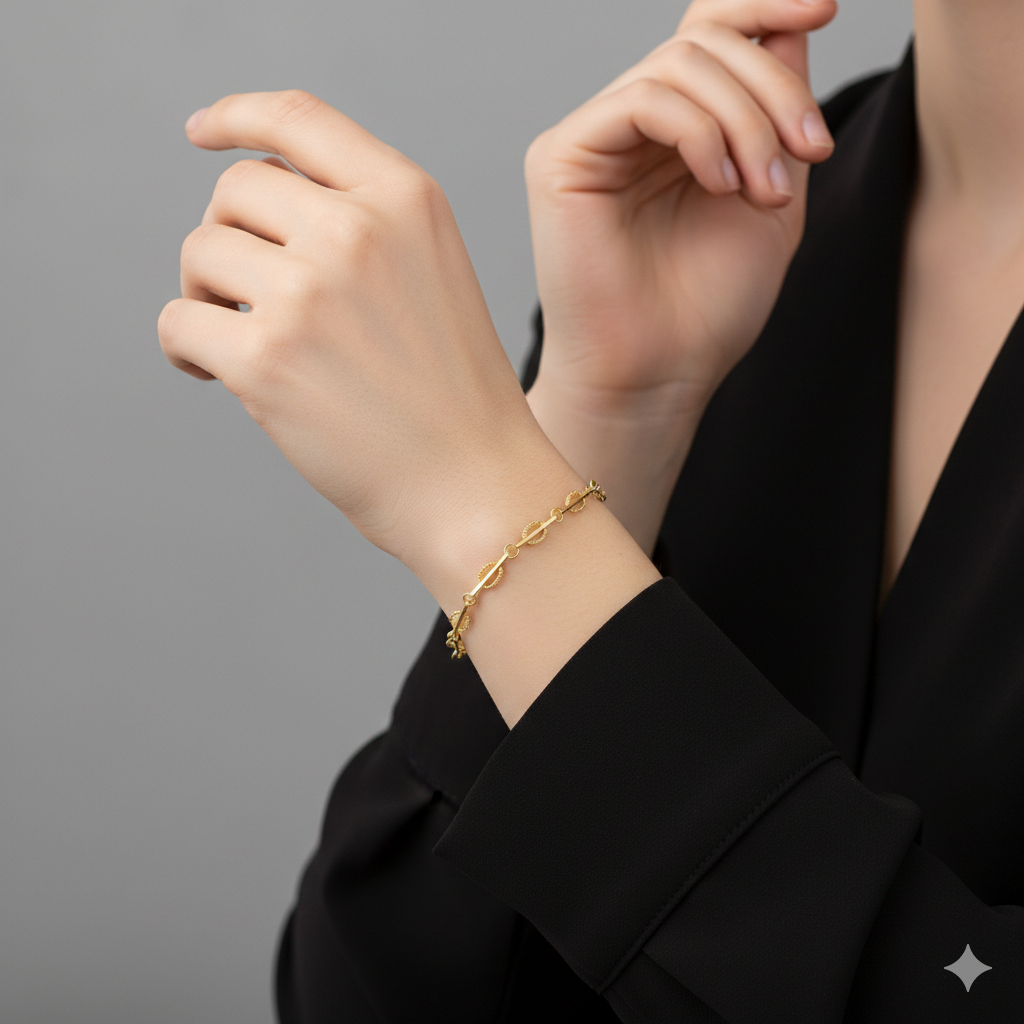 Pulsera Eslabón 19cm Oro 18k - Imagen 2