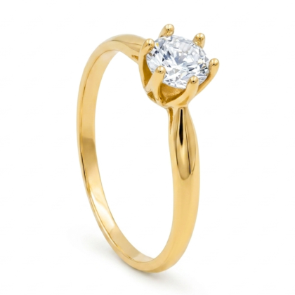 Anillo Solitario Oro 18K
