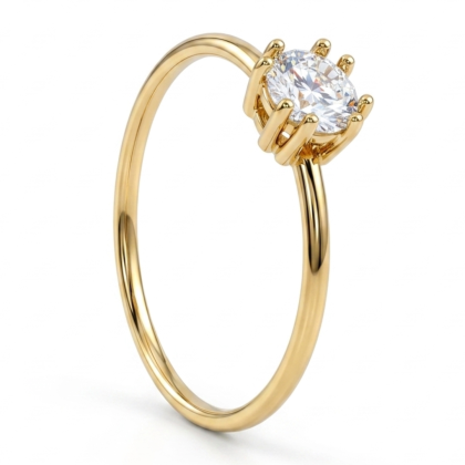 Anillo Solitario Oro 18K