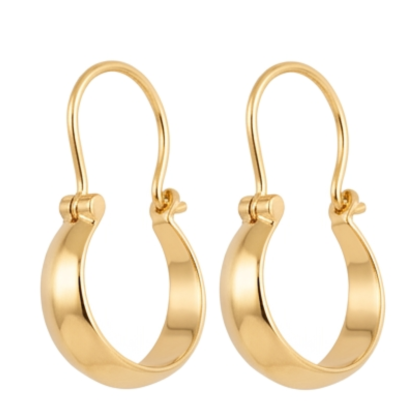 Argolla Bote Gruesa 14mm Oro 18K
