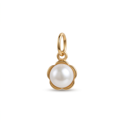 Colgante Flor Perla Oro18K