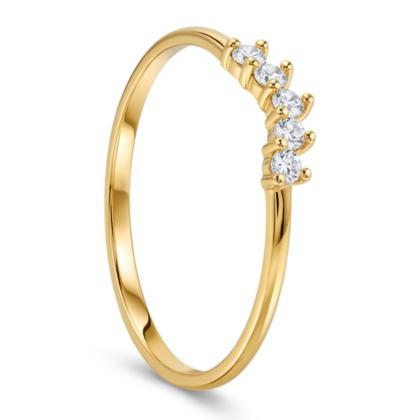 Anillo 5 Circones Oro 18K