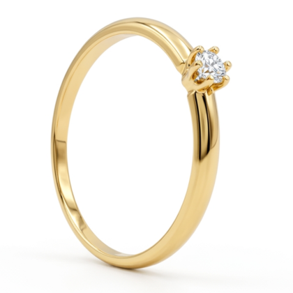Anillo Solitario Oro 18K