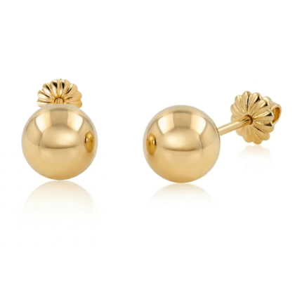 Aro Pelota N°6 Oro 18K 8mm