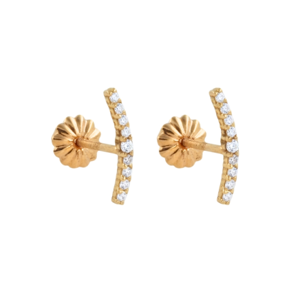Aro Apegado Lineal 11mm Oro 18K