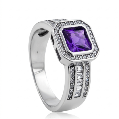 Anillo Solitario Rodinado