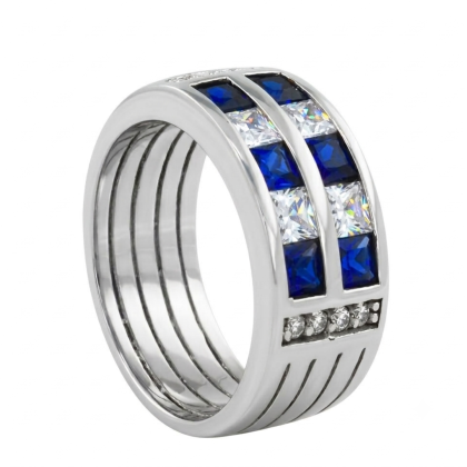 Anillo Cintillo Rodinado