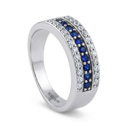 Anillo Cintillo Rodinado