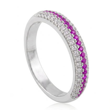 Anillo Cintillo Rodinado