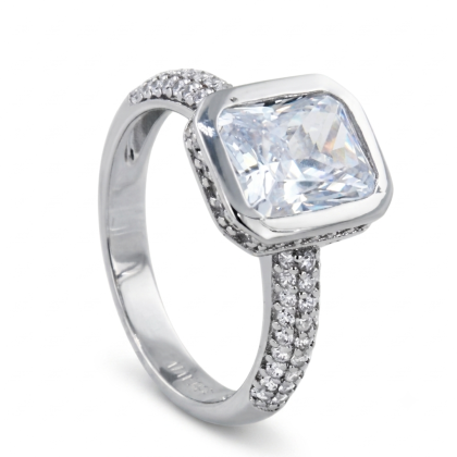 Anillo Solitario Rodinado