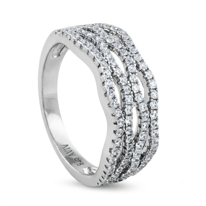 Anillo Cintillo Rodinado