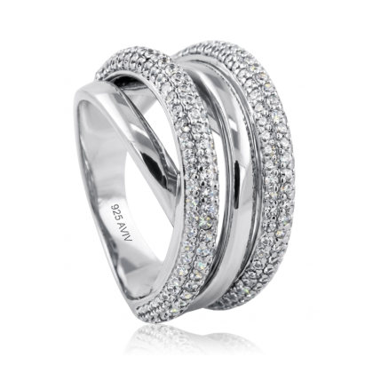 Anillo Cintillo Rodinado