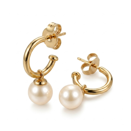 Aros Argolla Perla Mallorca 10mm